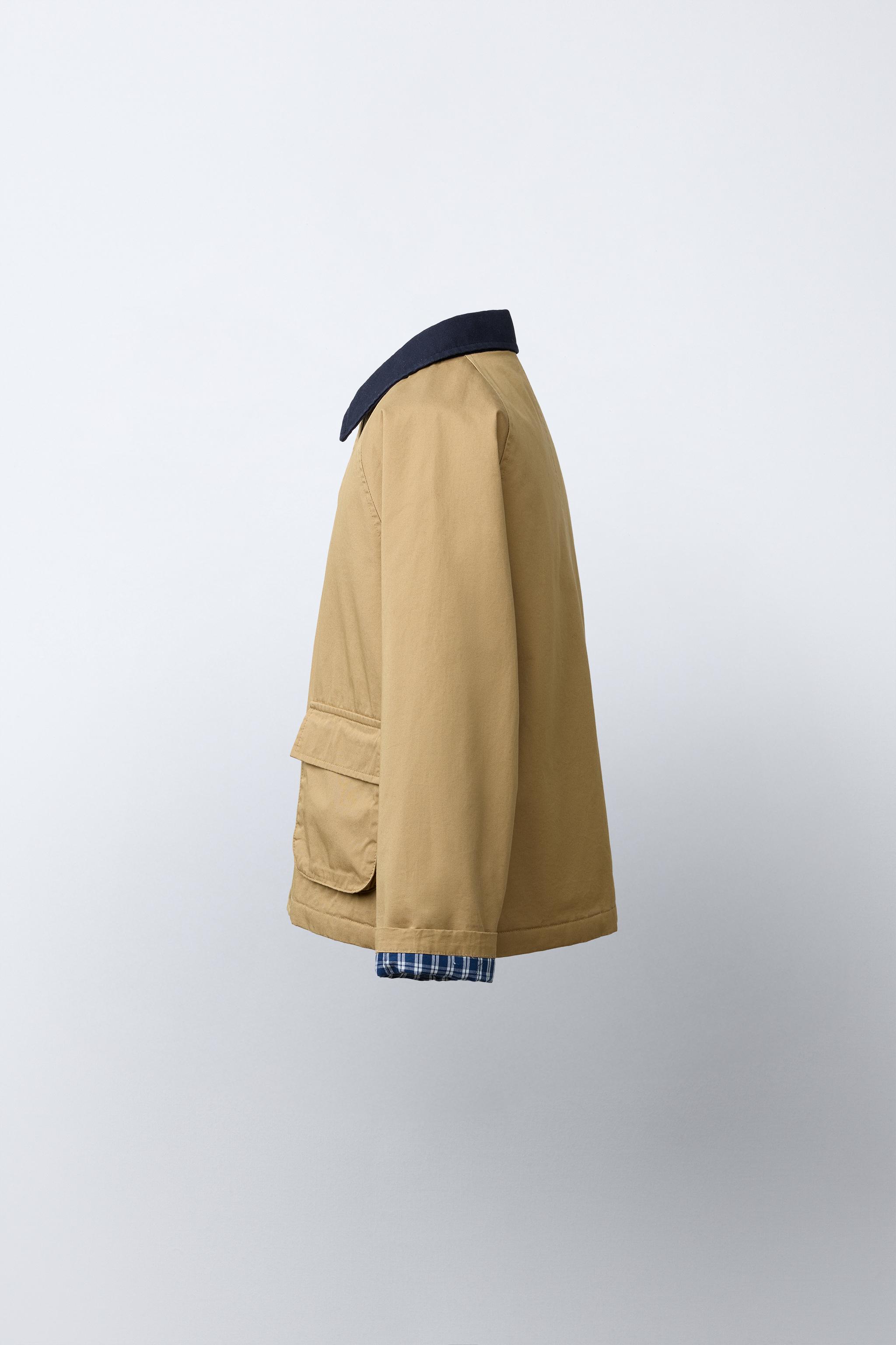 CONTRAST COLLAR JACKET